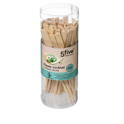 5five Simply Smart Bamboo Cocktail Stick Set 48 Pieces - delivered by Taw9eel within 1 working day 