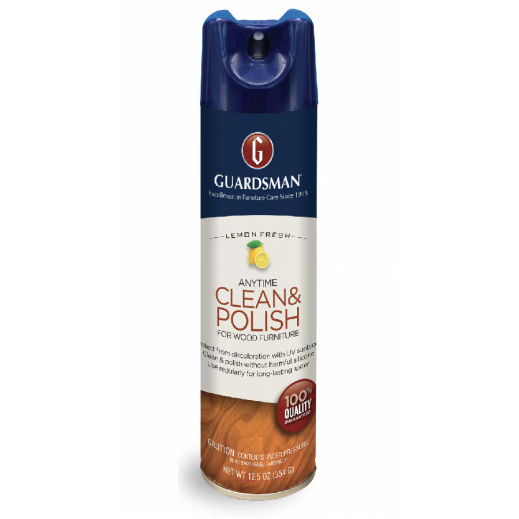 Guardsman Anytime Clean & Polish Lemon Scent Wood Furniture Spray 354 g  - delivered by Taw9eel within 1 working day 