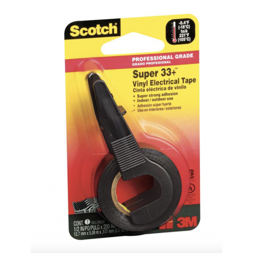 Scotch Super 33+ Black Vinyl Electrical Tape 1/2 x 200 Inch L - delivered by Taw9eel within 1 working day 