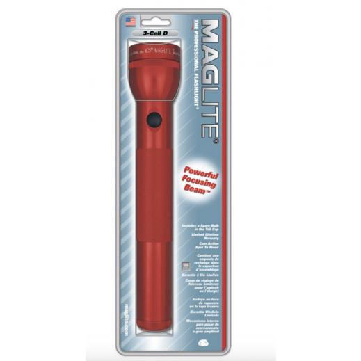 Maglite Heavy-Duty Incandescent 3-Cell D Flashlight - Red - delivered by Taw9eel within 1 working day 