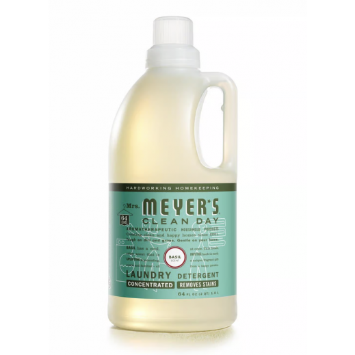 Mrs. Meyer's Clean Day Basil Scent Laundry Detergent Liquid 64 oz - delivered by Taw9eel within 1 working day 