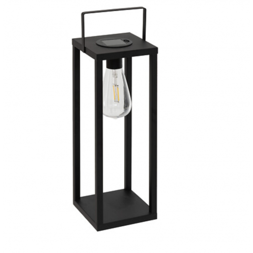 Atmosphera Faby Steel Solar Lantern Black - 12.5 x 36 cm - delivered by Taw9eel within 1 working day 