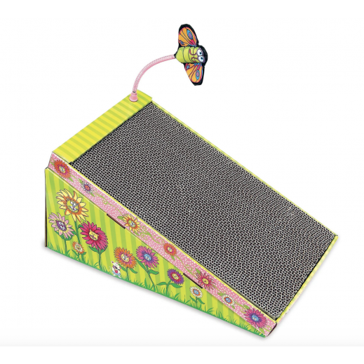 Petmate Fat Cat Big Mama S Scratch N Play Ramp Reversible Cardboard Toy - delivered by Taw9eel within 1 working day 