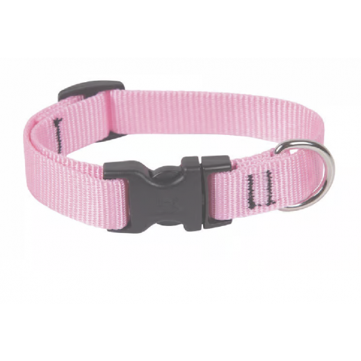 Lupine Pet Basic Solids Pink Nylon Dog Adjustable Collar - Small - delivered by Taw9eel within 1 working day 