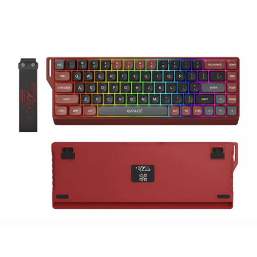 GaMax Tri-Mold RGB Mechanical Keyboard 3 Modes Wired Bluetooth Wireless - Support Arabic