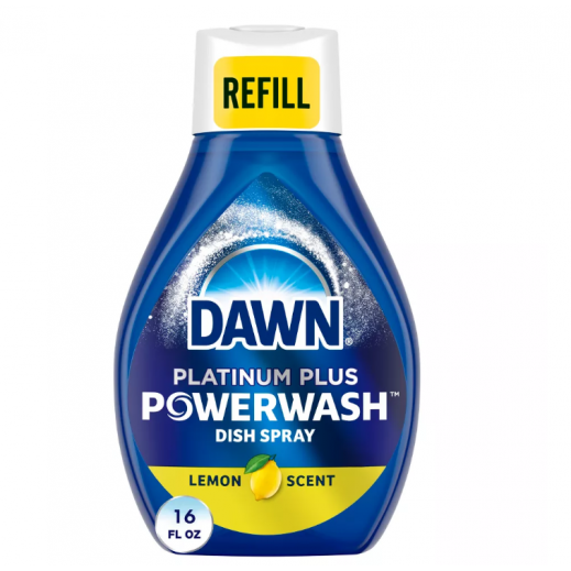 Dawn Platinum Powerwash Lemon Scent Liquid Dish Spray Refill 473 ml - delivered by Taw9eel within 1 working day 