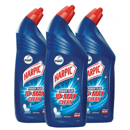 Harpic Power Plus Max Clean All in One Toilet Cleaner 500 ml (2+1 Free) - delivered by Taw9eel Fast