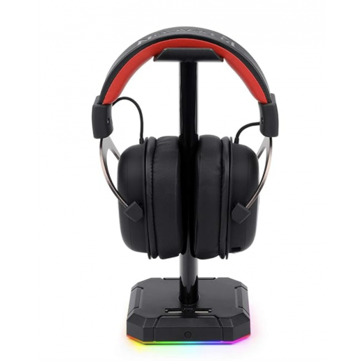 Redragon Chroma Headset Stand Dynamic 10 RGB Lighting Modes With 4 USB Ports - delivered by Taw9eel within 2 Business Days