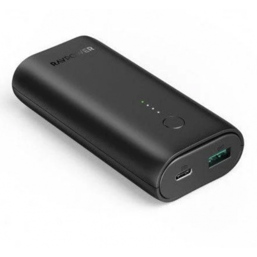 RAVPower 10000mAh PD+QC 20W Power Bank – Black 