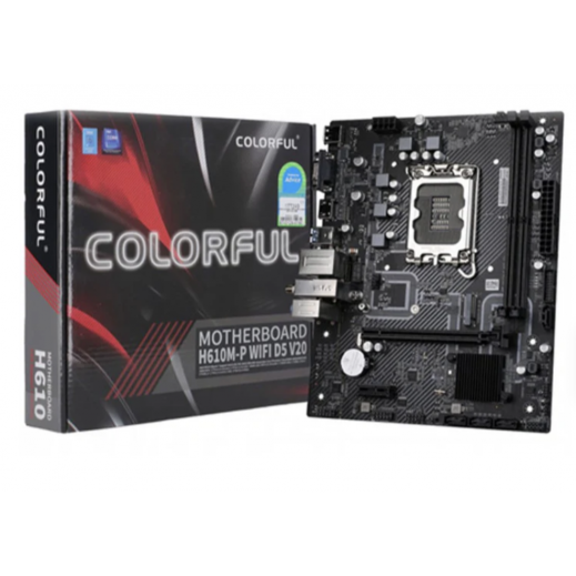 Colorful BATTLE-AX H610M-P WIFI D5 V20 DDR5 M-ATX Gaming Motherboard - delivered by Taw9eel within 2 Business Days