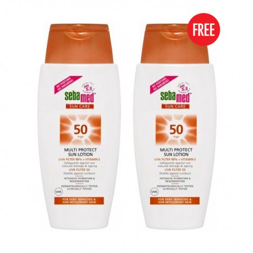 Sebamed Sun Care 50 Multi Protect Sun Lotion 150 ml (1 + 1 Free)  - delivered by Taw9eel Fast
