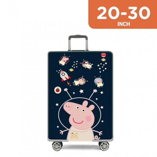Travel Luggage Cover Spandex Protector for 20 up to 30 Inch Luggage - Peppa in Space