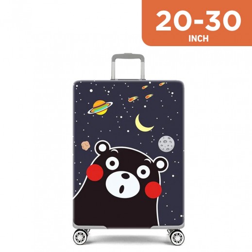 Travel Luggage Cover Spandex Protector for 20 up to 30 Inch Luggage - Galactic Bear