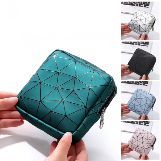 Geometric Metallic Purse For Men And Women