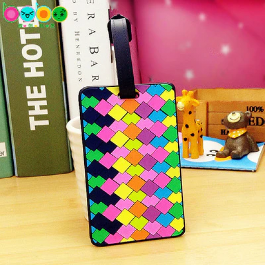 Rhombus Multicolor Luggage Tag