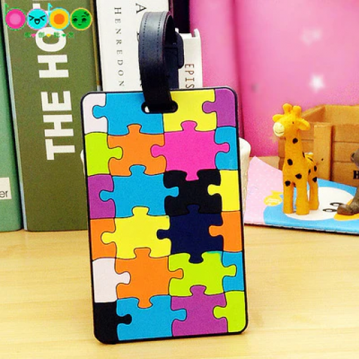 Puzzled Multicolor Luggage Tag - delivered by Taw9eel Fast