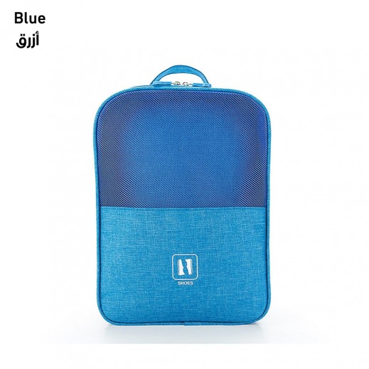 Portable Travel Shoe Bags Holds 2- 3 Pair of Shoes - Blue - delivered by Taw9eel Fast