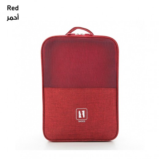 Portable Travel Shoe Bags Holds 2- 3 Pair of Shoes - Red - delivered by Taw9eel Fast