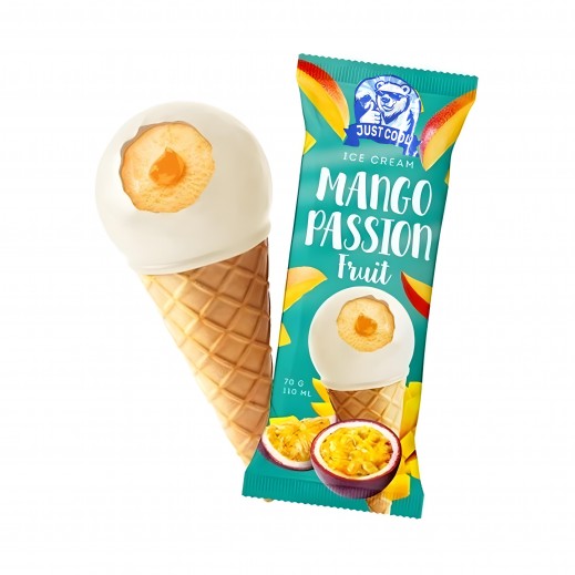 Just Cool Mango Passion Fruit Ice Cream 70 g - delivered by Taw9eel Fast