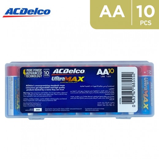 AC Delco ULTRA-MAX Alkaline AA Batteries  - 10 Pieces  - delivered by Taw9eel Fast