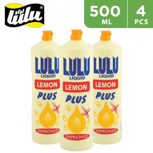 Lulu Dish wash Liquid Lemon 4 x 500 ml