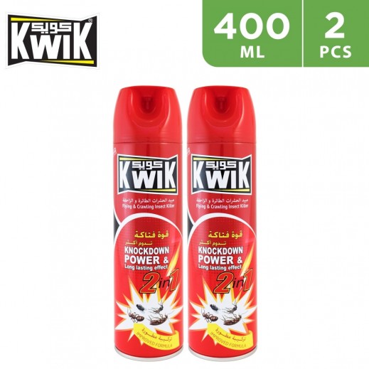 Kwik Knock Down All Purpose Insect Killer 2 x 400 ml - delivered by Taw9eel Fast