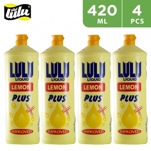 Lulu Lemon Dish Wash Liquid 4 x 420 ml - delivered by Taw9eel Fast