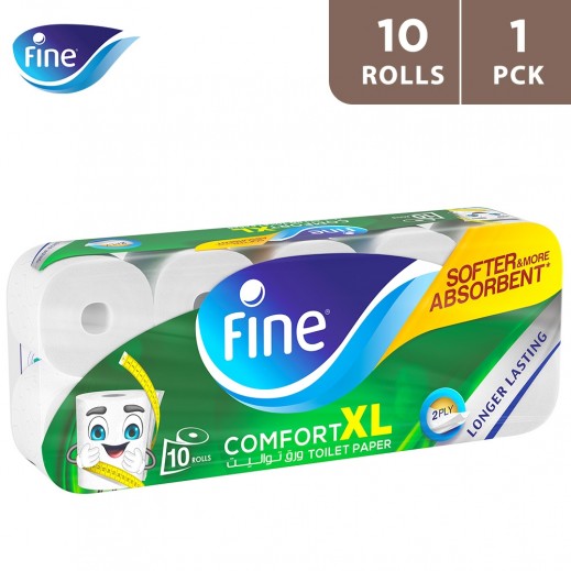 Tissue Toilet Rolled Fine Comfort XL 250x2 Plies 10 Rolls