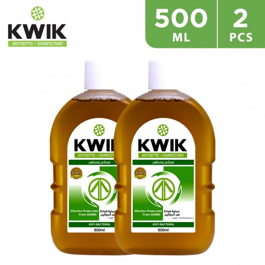 Kwik Antiseptic Disinfectant 2 x 500 ml - delivered by Taw9eel Fast