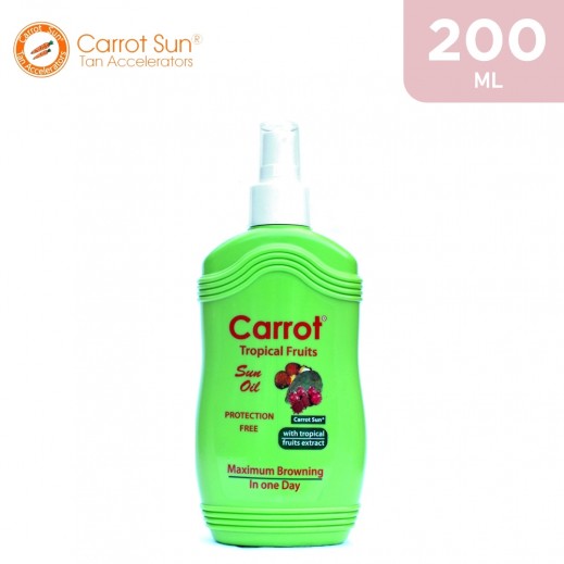 Carrot Sun Tanning Oil Tropical Fruits 200 ml - delivered by Taw9eel Fast