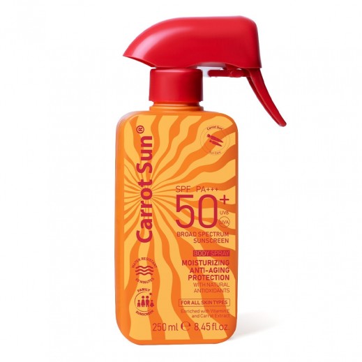 Carrot Sun Sunscreen SPF50+ Body Spray 250ml - delivered by Taw9eel Fast
