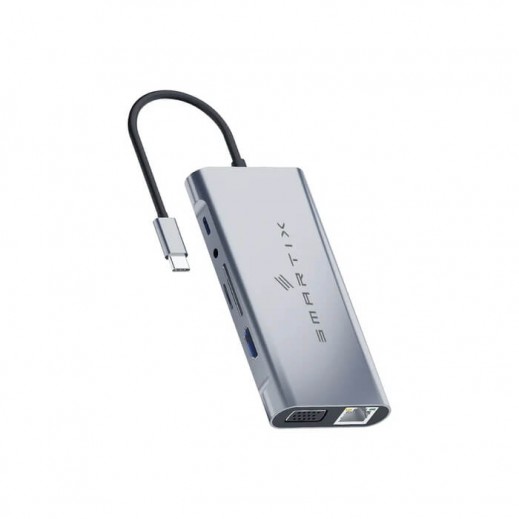 Smartix Premium 11 In 1 USB-C HUB With Built in Cable