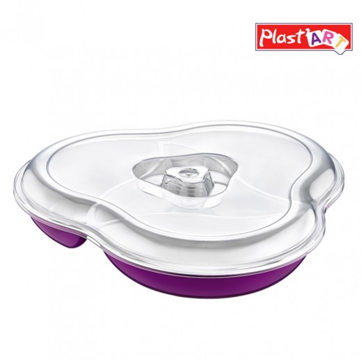 Plast Art Double Color 4 Divided Bowl