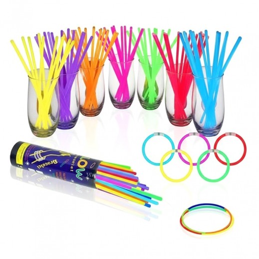 Glow Lights Party Sticks Bracelets 50 Pcs