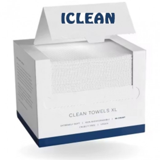 Iclean Soft Face Towels 30*25 Cm - 50 Pcs