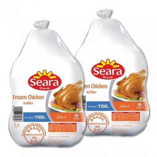 Seara Frozen Whole Chicken Griller 2 x 1.1 kg - delivered by Taw9eel Fast