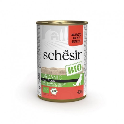 Schesir Organic Beef Wet Dog Food 400 g