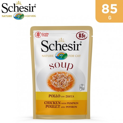 Schesir Soup Chicken With Pumpkin Wet Cat Food 85 g