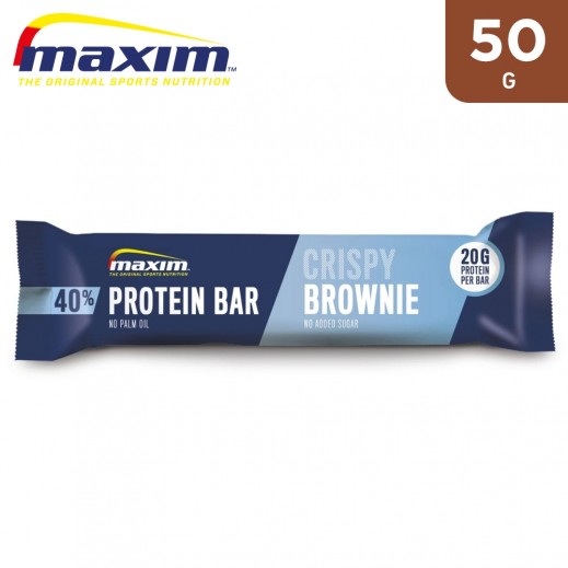 Maxim No Added Sugar Crispy Brownie Protein Bar 50 g - delivered by Taw9eel Fast