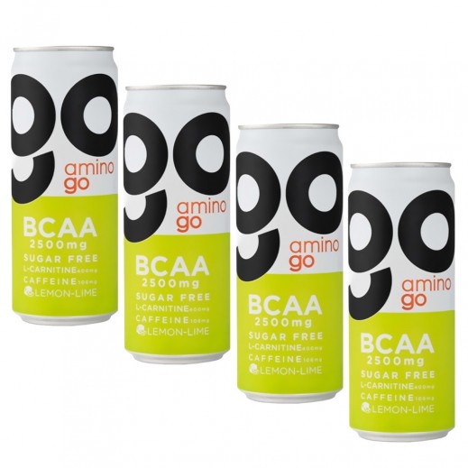 Go Amino Go - No Sugar Added BCAA Lemon Drink 4 x 330 ml