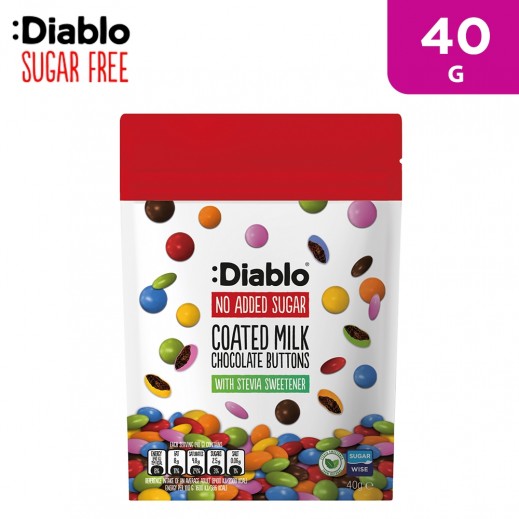 Diablo Coated Milk Chocolate Buttons 40 g - delivered by Taw9eel Fast