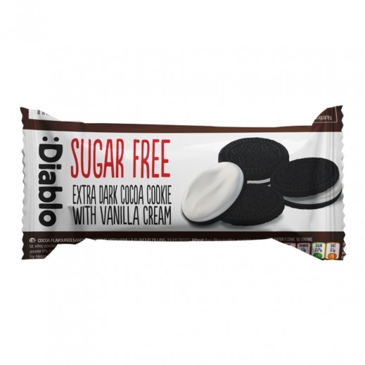 Diablo Sugar Free Extra Dark Cookie With Vanilla Cream 44 g - delivered by Taw9eel Fast