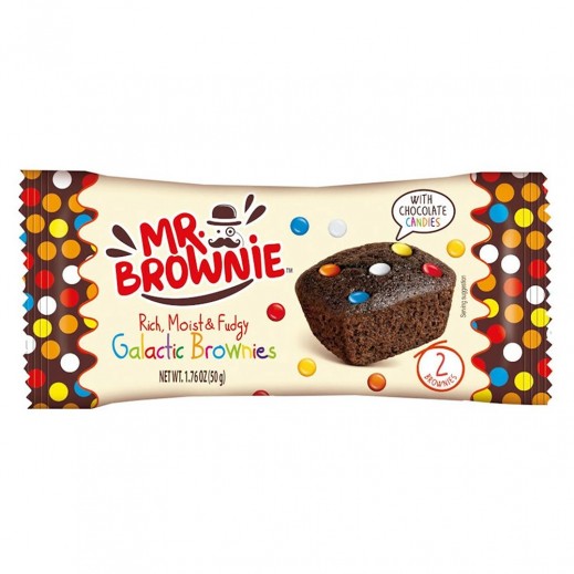 Mr. Brownie Galactic Brownies With Chocolate Candies 50 g