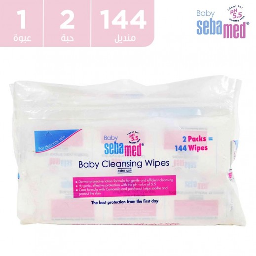 Sebamed Baby Wet Wipes 144 pcs - delivered by Taw9eel Fast