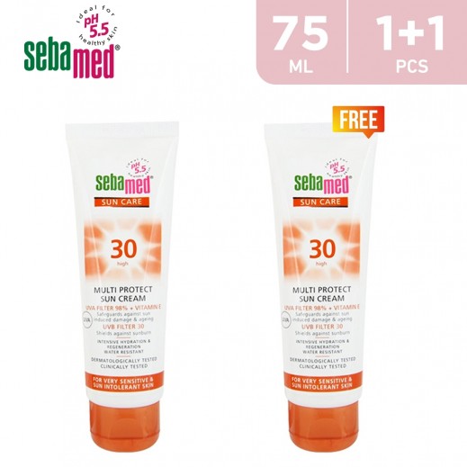 Sebamed Sun Care 30 Multi Protect Sun Cream 75 ml (1+1 Free) Prom - delivered by Taw9eel Fast