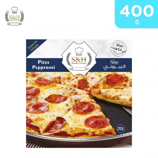 S&H Frozen Pepperoni Pizza 400 g - delivered by Taw9eel Fast