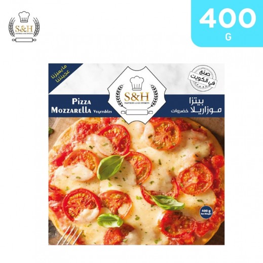 S&H Frozen Mozzarella Vegetable Pizza 400 g - delivered by Taw9eel Fast