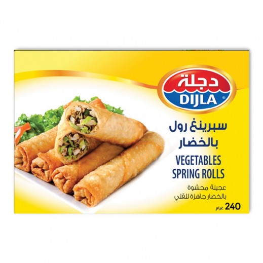 Dijla Frozen Vegetable Spring Rolls 240 g - delivered by Taw9eel Fast