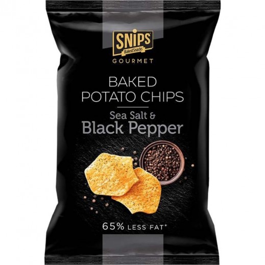 Snips Salt & Black Pepper Gourmet Potato Chips 100g - delivered by Taw9eel Fast