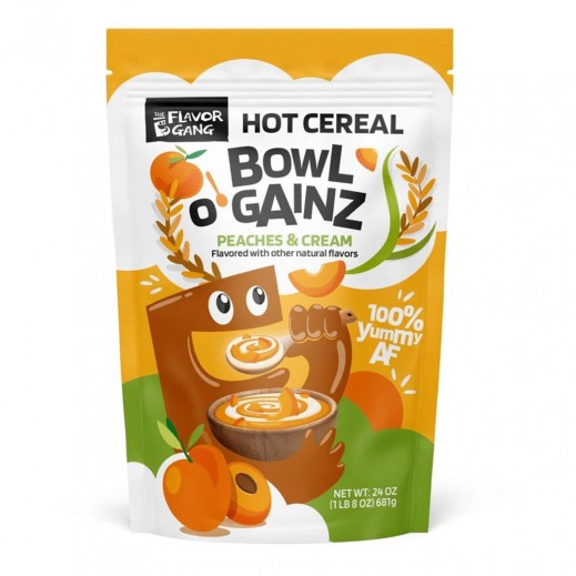 The Flavor Gang Bowl O Gainz Peach And Cream Hot Cereal 681 g